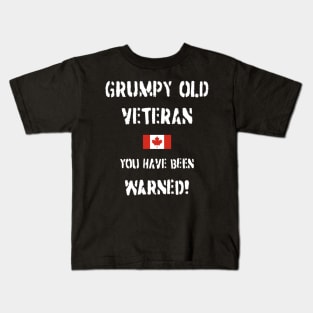 Grumpy Old Veteran (Canada) Kids T-Shirt